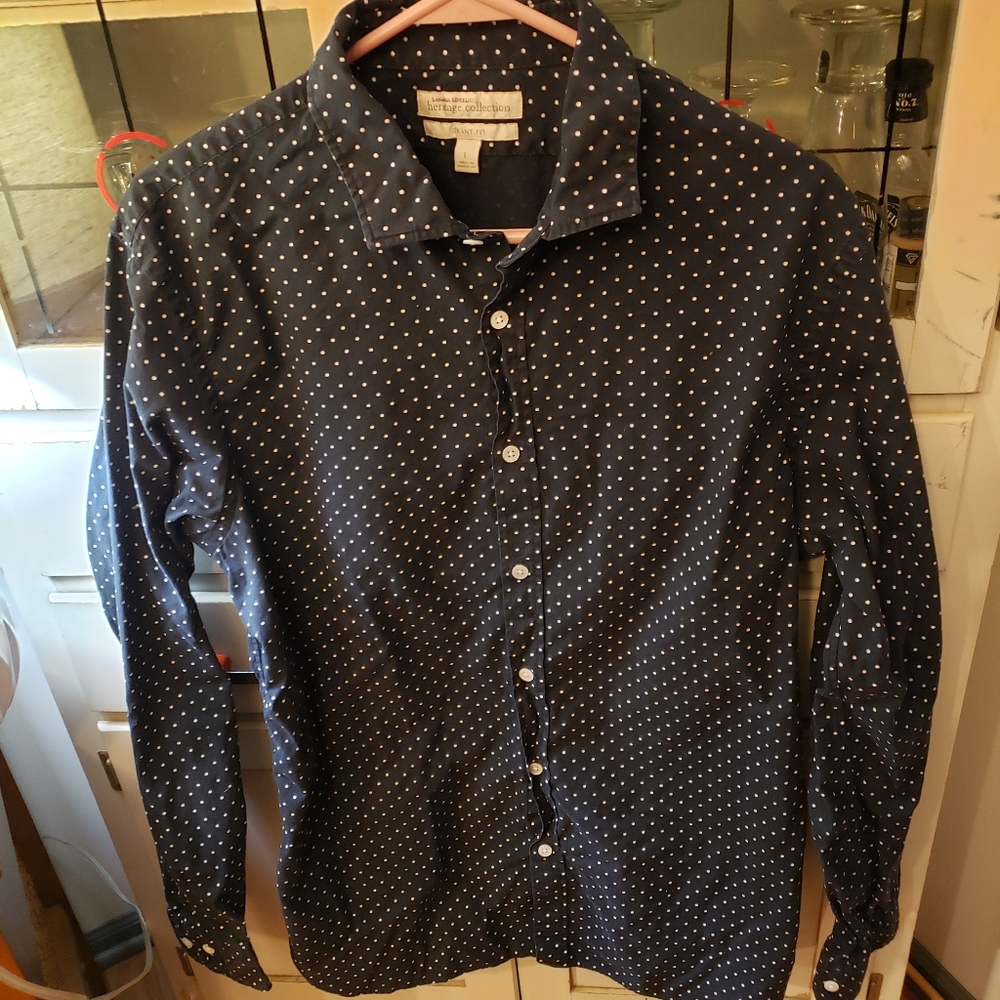 Banana Republic Polka Dot Button Down Shirt